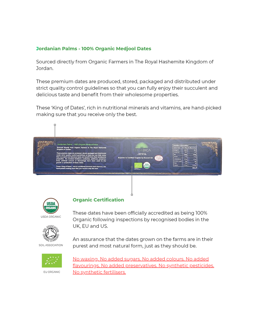 Jordanian Palms – Premium Organic Medjool Dates