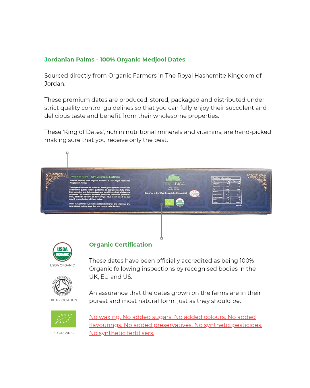 Jordanian Palms – Premium Organic Medjool Dates